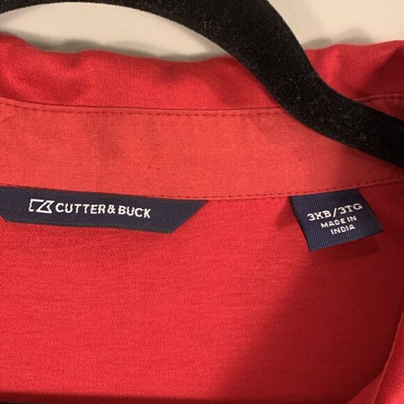 Cutter and Buck red mens 3X polo shirt short sleeve cotton modal blend - Picture 4 of 7